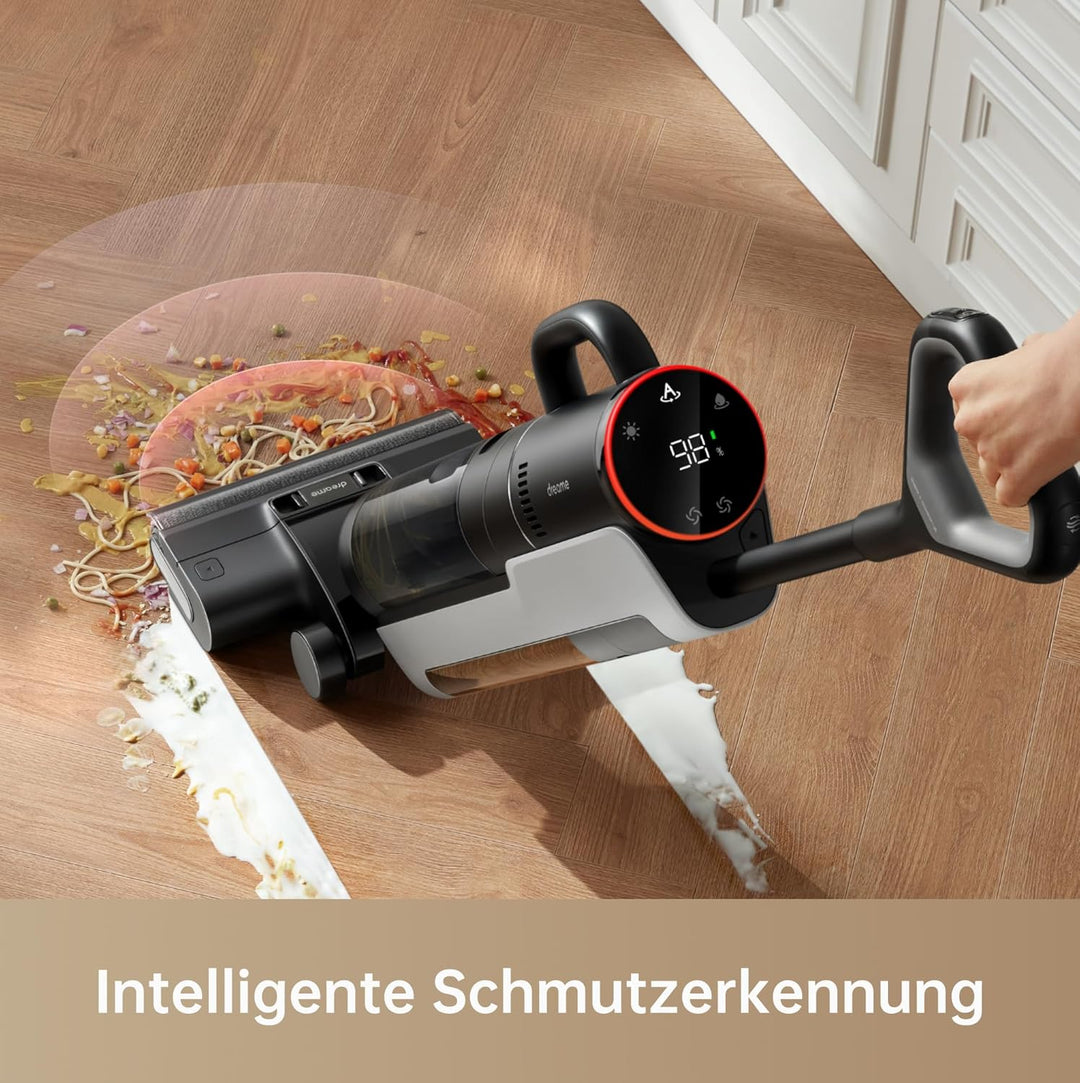 Dreame H12 Dual Nass Trocken Komplett-Staubsauger, 4-in-1 Kabelloser Staubsauger für mehrere Oberflä