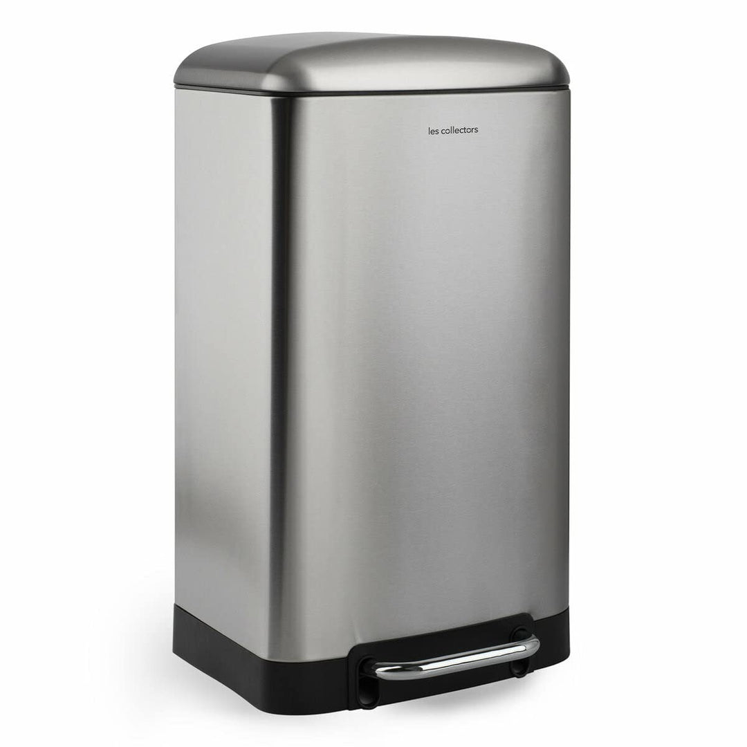 Les Collectors Tret-Mülleimer N°875 / Edelstahl/Silber, 40 L/rechteckig und praktisch, Metall, Silbe