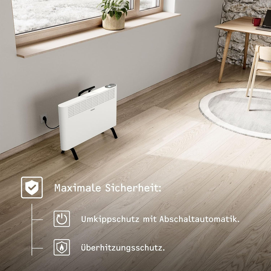 STIEBEL ELTRON neue Elektroheizung engergiesparend, Standgerät CNS 2000 Plus LCD move, 2 kW für ca.