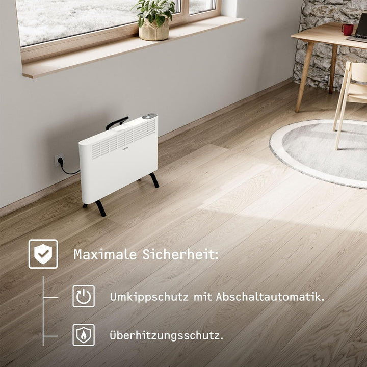 STIEBEL ELTRON neue Elektroheizung engergiesparend, Standgerät CNS 2000 Plus LCD move, 2 kW für ca.