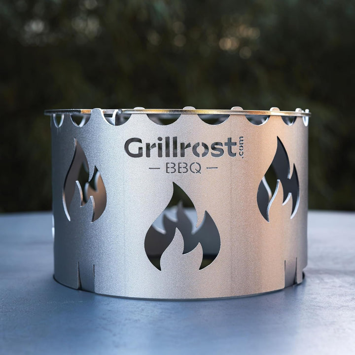 Grillrost.com Das Original Edelstahl Wokaufsatz | Krone für alle Feuerplatten mit 20cm Feuerloch mit