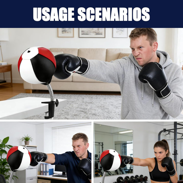 Boxsack für den Schreibtisch, Punchingball Tisch, Tisch Boxsack mit Superstarkem Saugnapf und Tischk