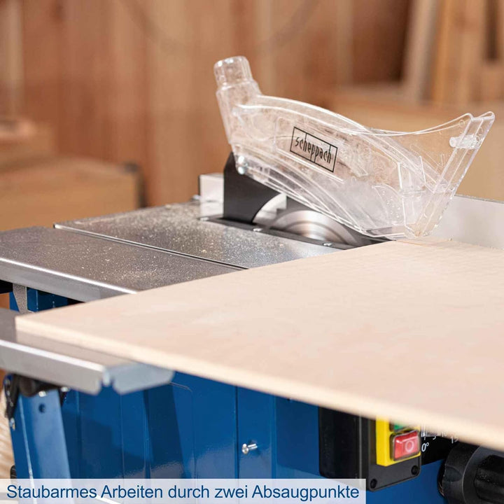 Scheppach Tischkreissäge HS80 (1200W, Sägeblatt Ø 210mm, Schnitthöhe 48mm, Tischgrösse 525 x 400 mm)