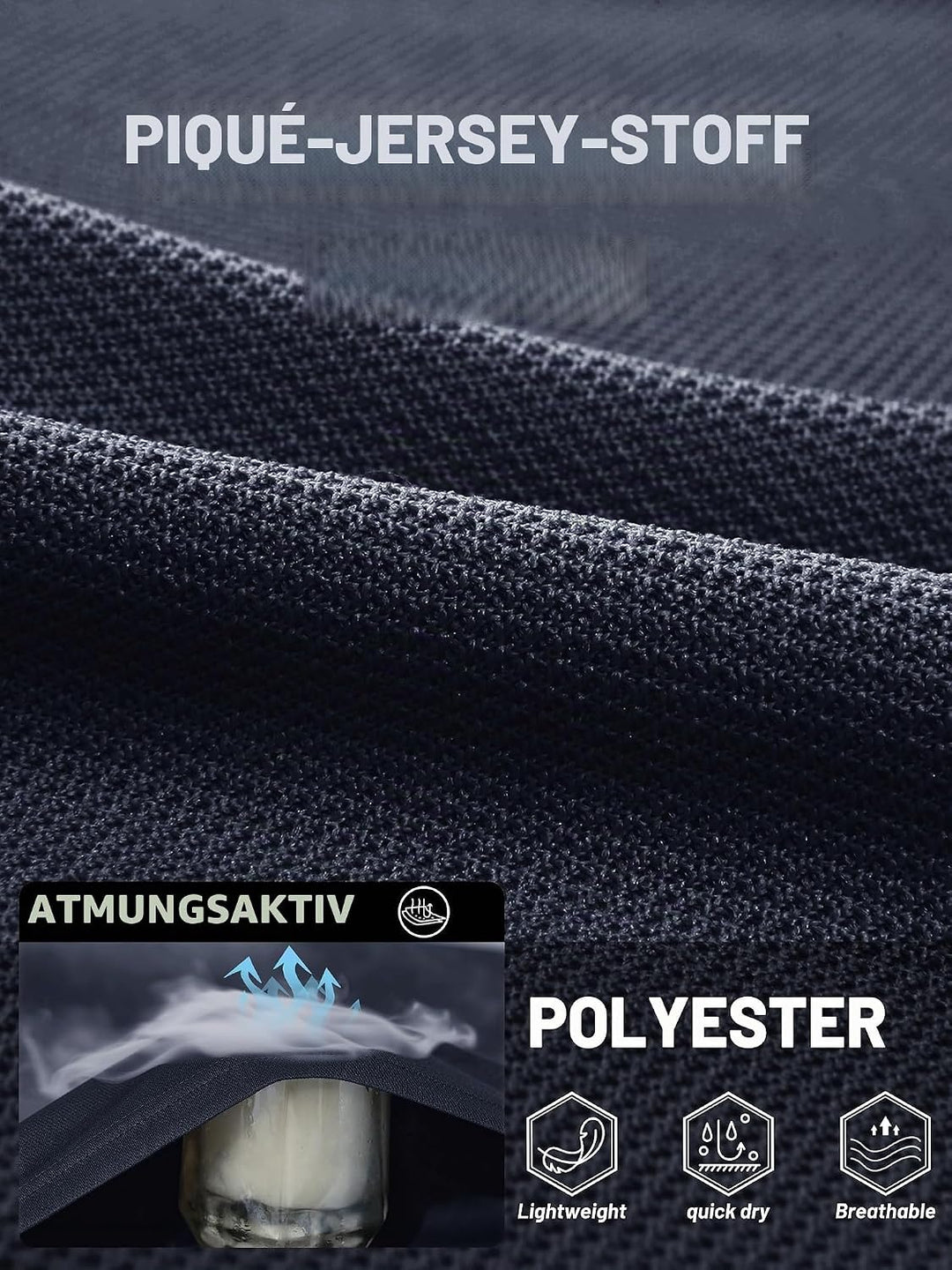 TACVASEN Herren Poloshirt Langarm Golf Tshirts Tactical Shirt Leicht Atmungsaktiv Freizeitshirts mit