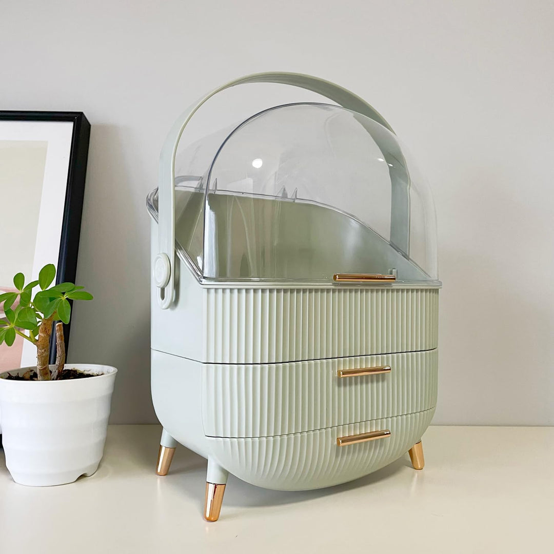 Multifunktionaler Make-up-Koffer, staubdicht, Kosmetik-Aufbewahrungsbox, Organizer, Hautpflegeproduk