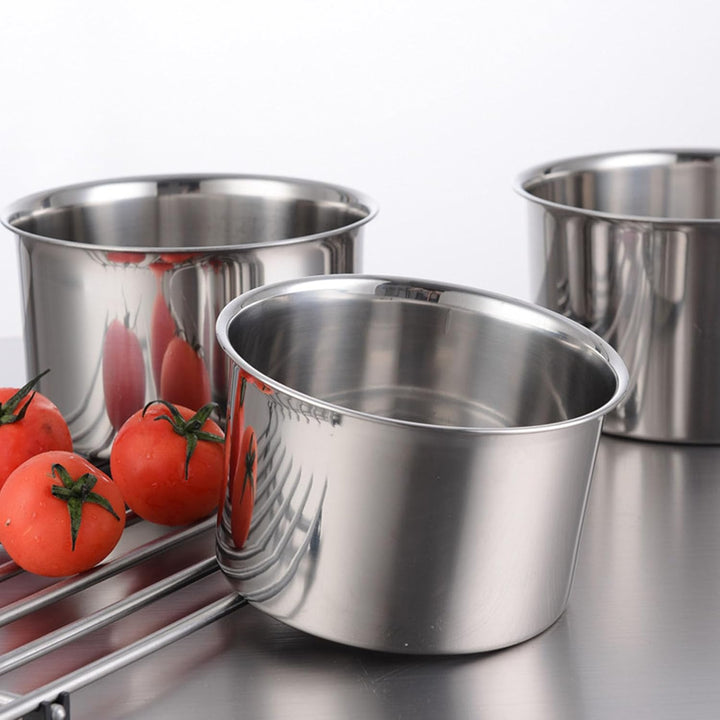 Edelstahl Stahl Topf, Stockpot mit Deckelinduktionstopf Hotelpfannen aus Edelstahl Runde Stapelbare