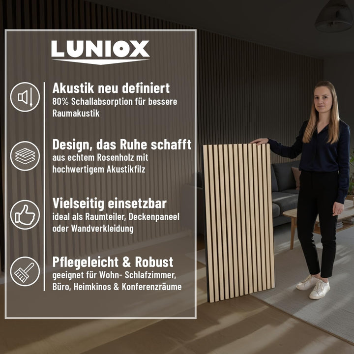 2X Akustikpaneele Esche 119x59,5x2,1cm, Wandpaneele, Schallabsorber, Wandverkleidung, Schallschutz E