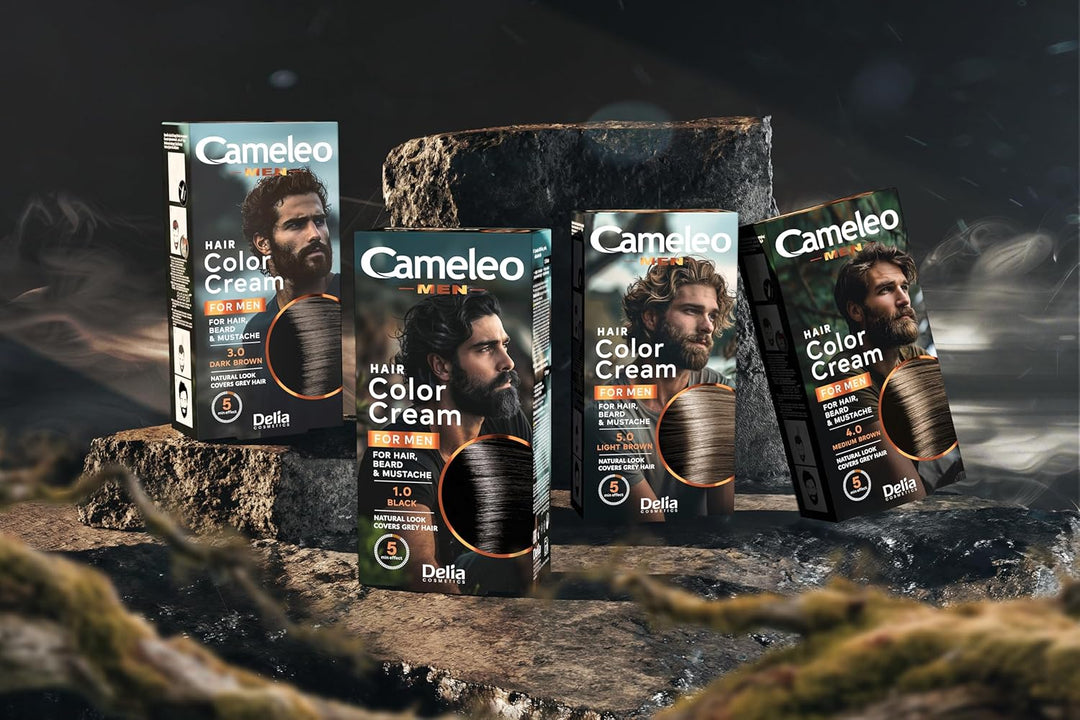 Cameleo für Männer - Permanentes Haarfärbemittel, Haartönung | Dunkelbraune Farbe für Haare, Bart &