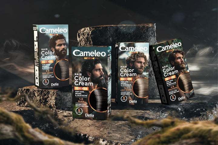 Cameleo für Männer - Permanentes Haarfärbemittel, Haartönung | Dunkelbraune Farbe für Haare, Bart &