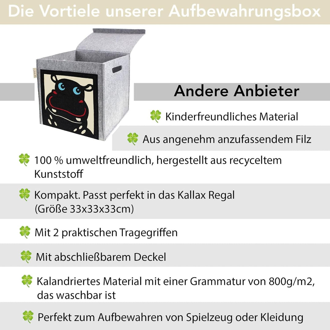 SILUK Kinder Aufbewahrungsbox I Spielzeugkiste für Kinderzimmer I Spielzeug Boxen (33x33x33) Aufbewa