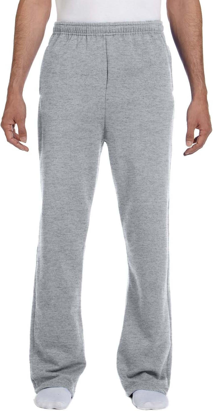 Jerzees NuBlend Herren Sweatpants mit Taschen, offene Unterseite Gr. 31-35, Oxford