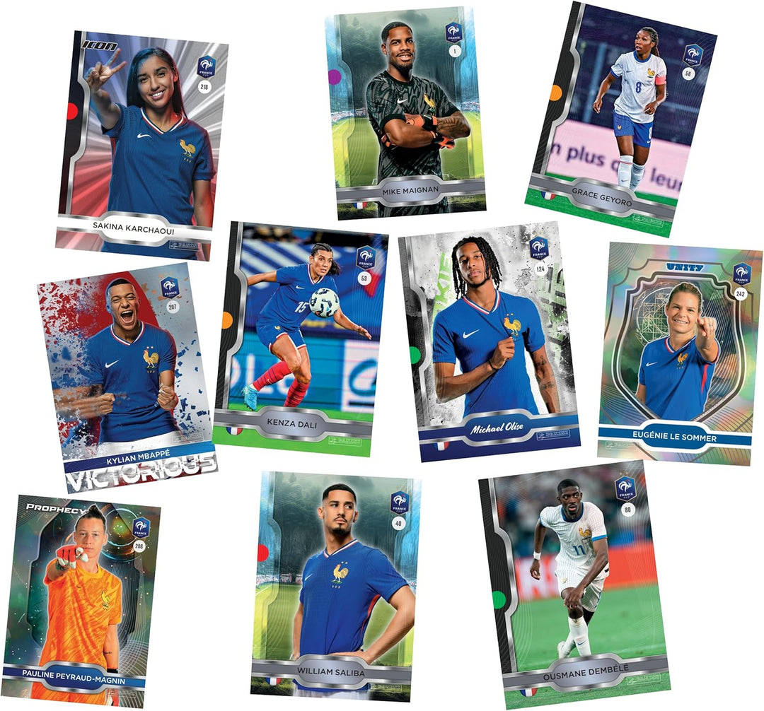 Panini French Football Federation 2025 Trading Cards Box mit 18 Hüllen
