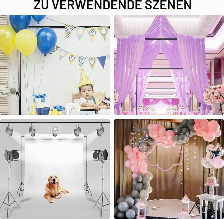 Youyijia 2 x 3m Hintergrund Fotografie Stützsystem Verstellbarer Fotostudio Hintergrundständer Photo