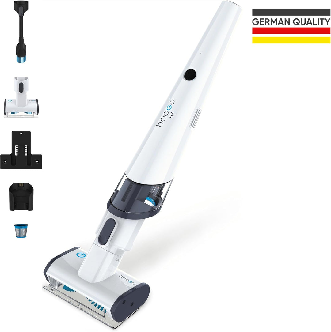 hoogo Akku-Handstaubsauger H5 2in1 | 120W | 14.000 Pa | beutellos kabellos | Laufzeit bis zu 30 min.