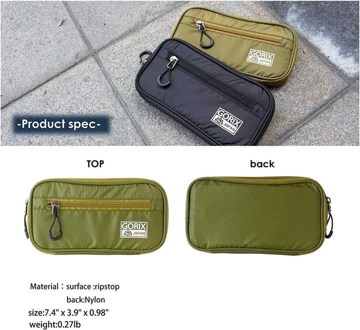 GORIX Cycle Wallet Pouch Bag wasserdichte Handytasche Rennrad MTB Fahrrad (BKPO) (schwarz)