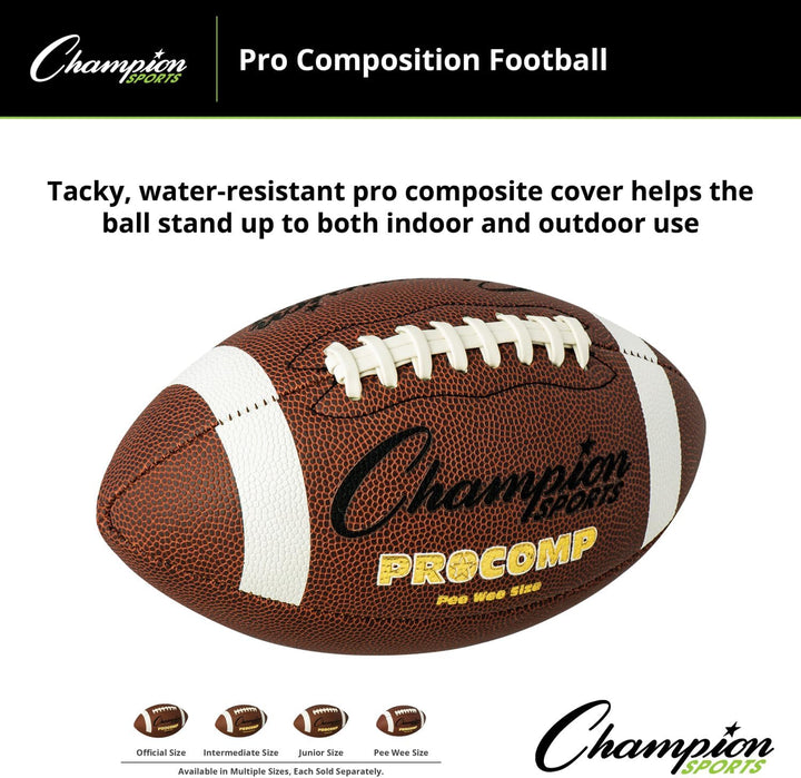 Champion Sports Pro Comp Series Fussball – mehrere Grössen PeeWee (Kinder) Grösse, PeeWee (Kinder) G