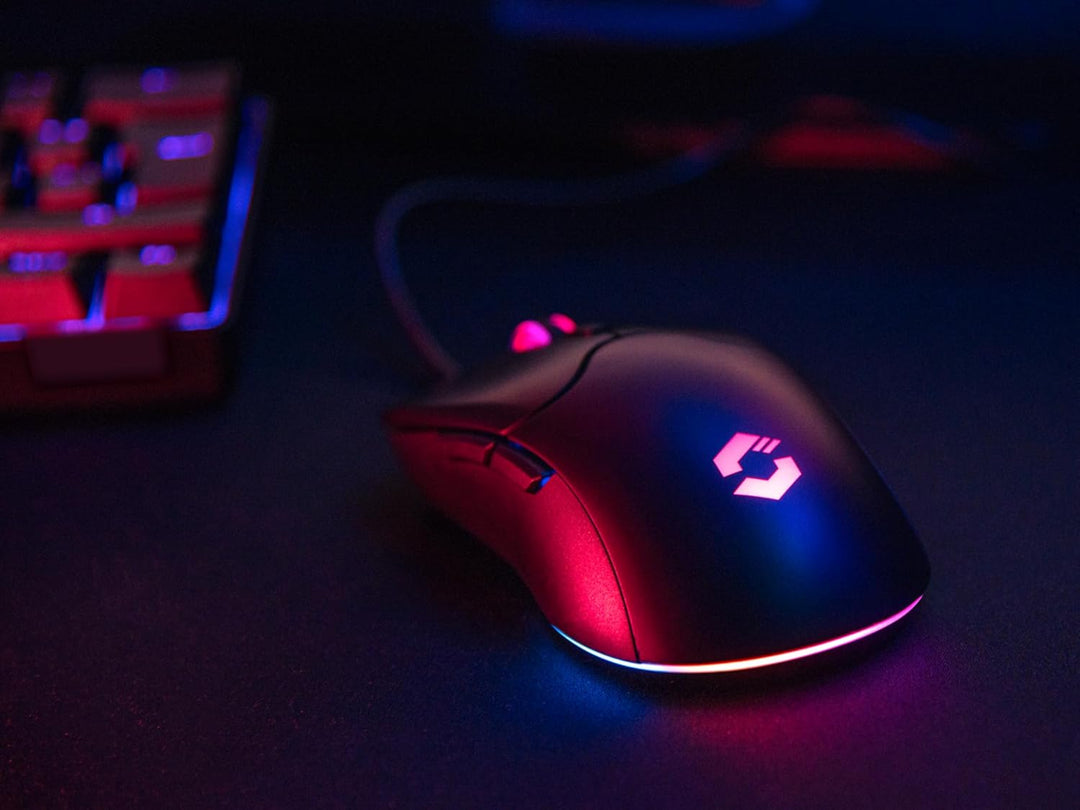 Speedlink Velox - Wireless RGB Gaming Maus kabellos mit Akku wiederaufladbar USB-C, 4800dpi, program