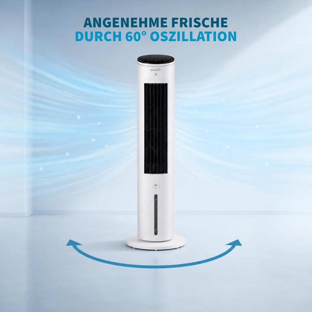 Turmventilator mit Wasserkühlung, Luftkühler, Verdunstungskühler, Ventilator, Tragbares Kühlgerät, T