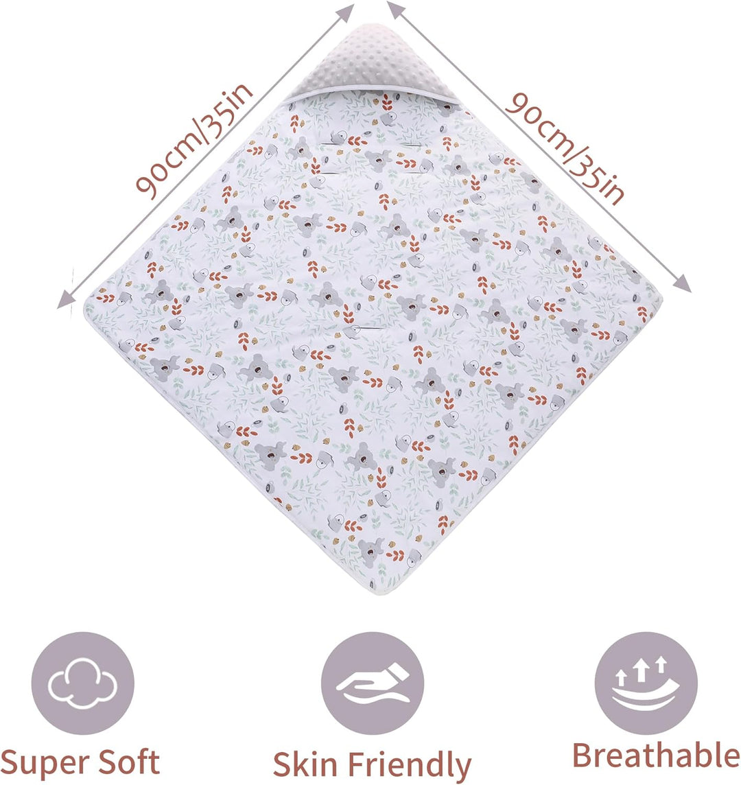Miracle Baby Einschlagdecke Babyschale Winter Baumwolle Reversible Decke Universal Kuscheldecke 90x9