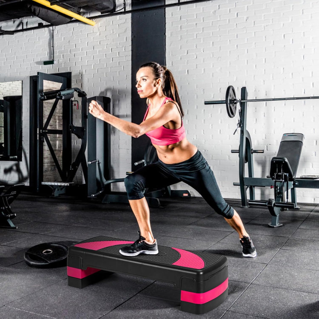 KOMFOTTEU Stepbrett Fitness Stepper, Aerobic Steppboard 10/15/21 cm Höhenverstellbar, Step Bench Tra