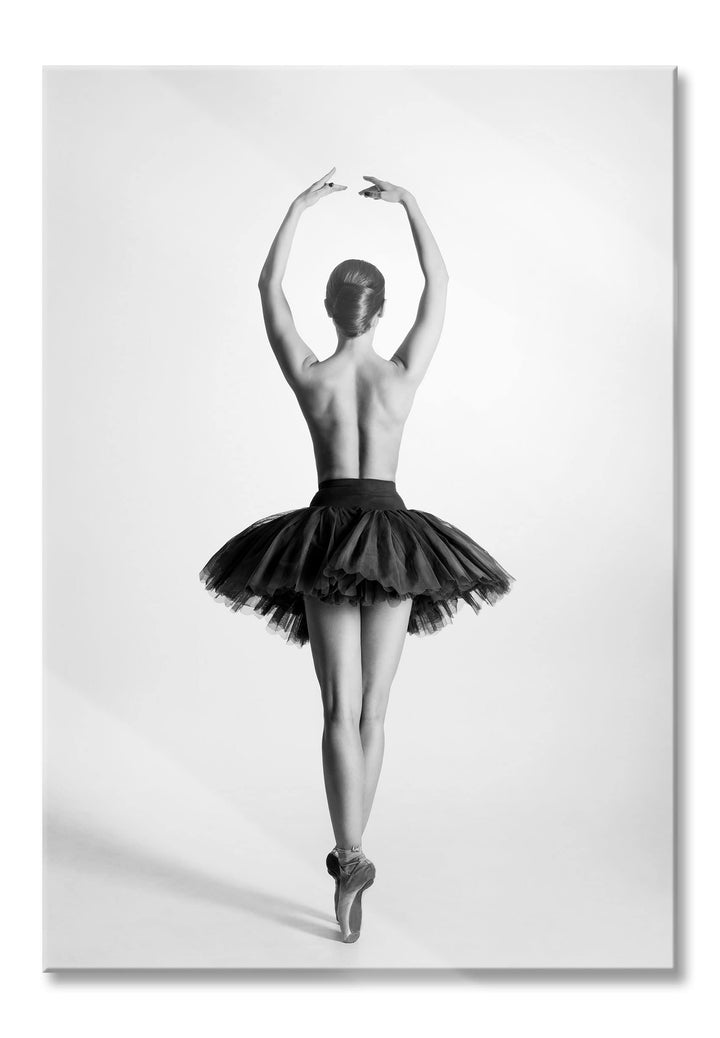 Pixxprint Glasbild | Wandbild aus Echtglas | sexy nackte Ballettpose | 40x60 cm | inkl. Aufhängung u