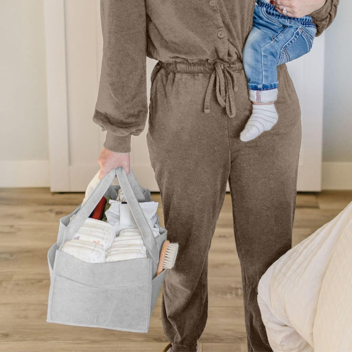 PUTSKA Windelkorb Organizer – Extra grosser Aufbewahrungskorb fürs Kinderzimmer, ideal für Wickelsta
