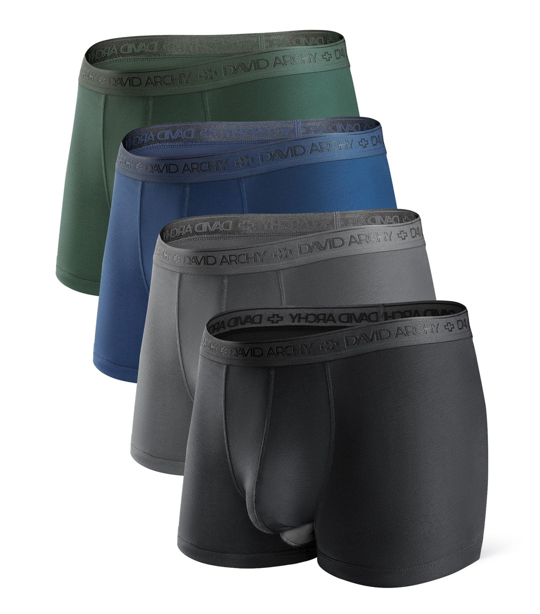 DAVID ARCHY Herren Boxershorts Mehrfachpack, Mirco Modal Stretcken Klassischer Retroshorts, Unterhos