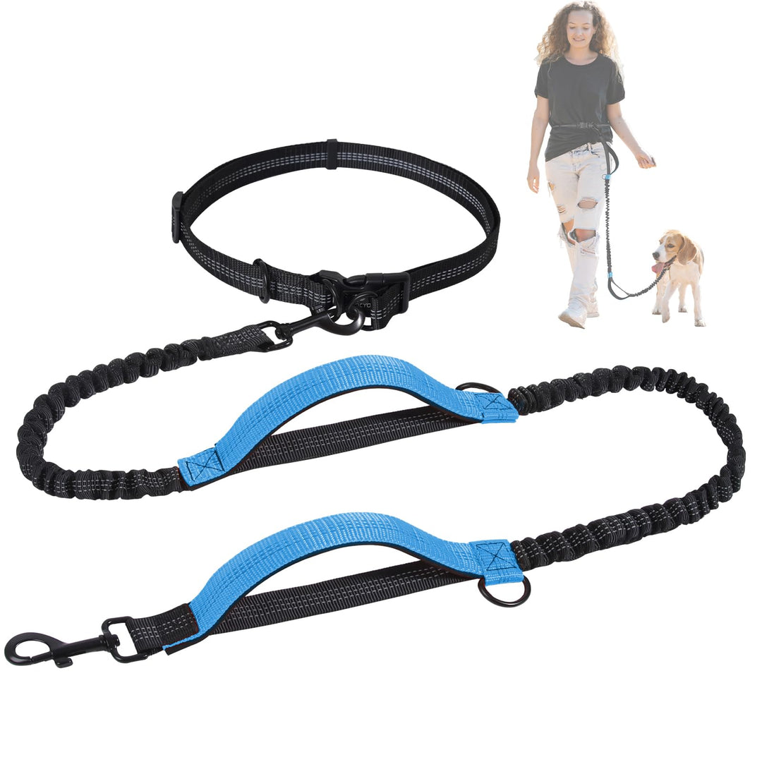 Snocyo Joggingleine Hunde, Jogging Hundeleine für Mittelgrosse und Grosse Hunde, Elastische und Refl
