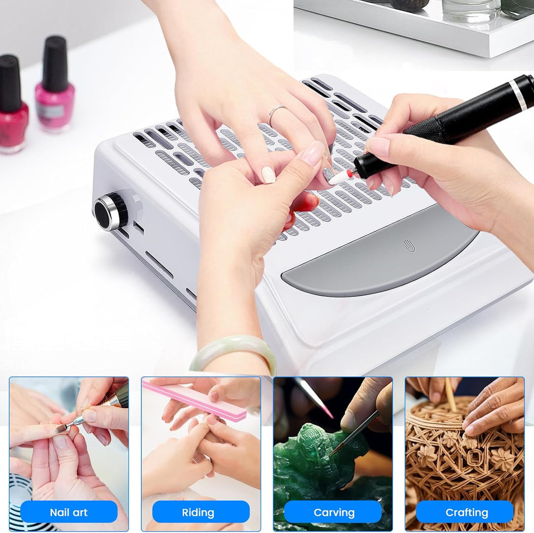 Nagel Staubabsauger,100W Leistungsstarker Nagelsauger mit Filter,Leiser Nagel Staubabsaugung Mit usb