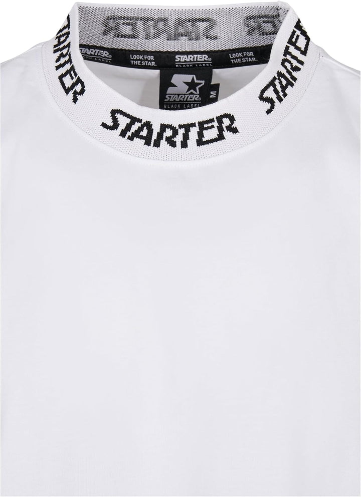 STARTER BLACK LABEL Herren Starter Jaquard Rib Tee, Weiss
