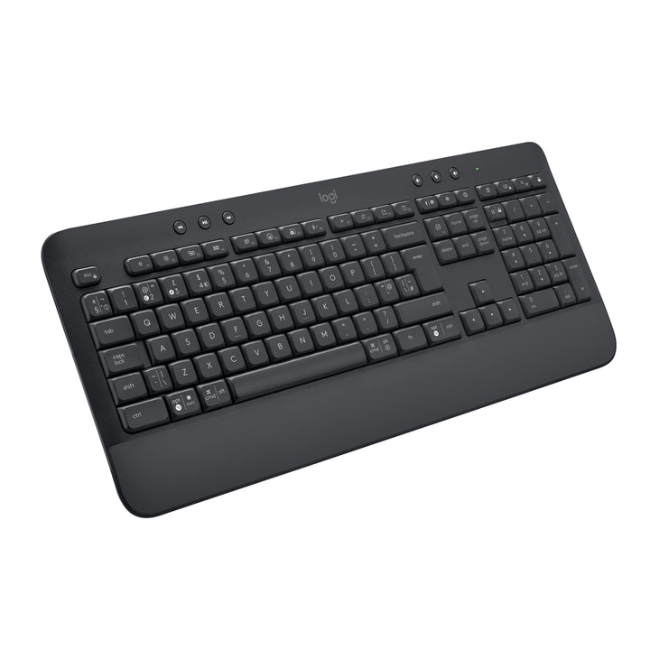 Logitech Signature K650 Comfort kabellose Tastatur mit Handballenauflage, BLE Bluetooth/Logi Bolt US