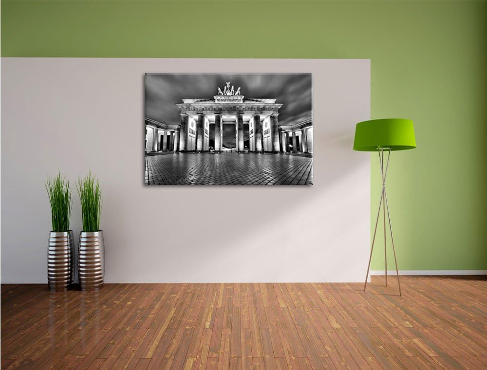 Pixxprint Brandenburger Tor als Leinwandbild/Grösse: 100x70 cm/Wandbild/Kunstdruck/fertig bespannt,