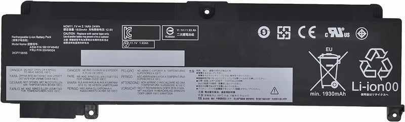 AKKEE 00HW024 Laptop Akku für Lenovo ThinkPad T460S T470S Series SB10F46462 01AV406 01AV405 01AV407