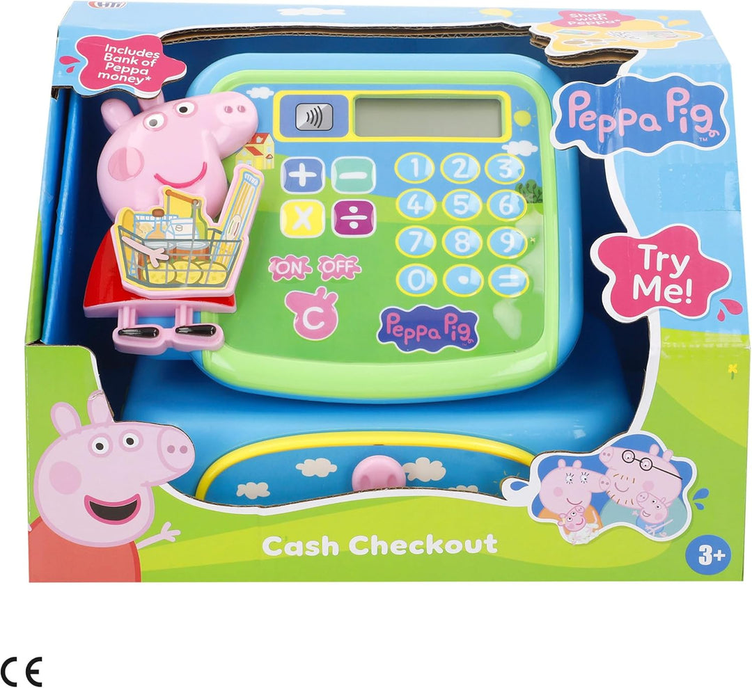 ColorBaby Peppa Pig Registrierkasse, Spielzeug, inklusive Zubehör, Banknoten, Münzen und Karten, Spi