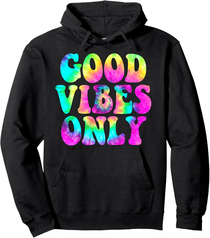 Good Vibes Nur Krawatte Färben Bunte Nette Sommer Casual Url Pullover Hoodie