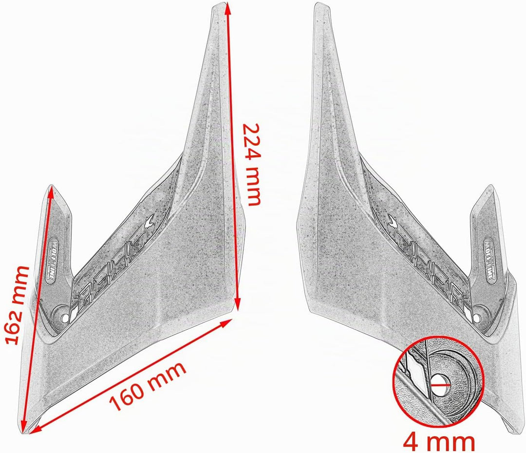 Motorrad Downforce Naked Spoiler Feste Winglets Verkleidungsflügelabweiser für H-onda CB650R CB 650