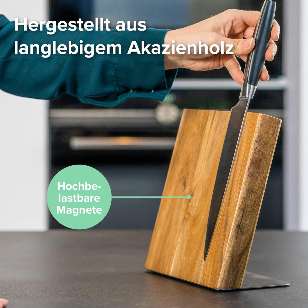 Coninx Magnet Messerblock ohne Messer 22x23CM | Magnetischer Messerblock unbestückt zur sicheren, sa