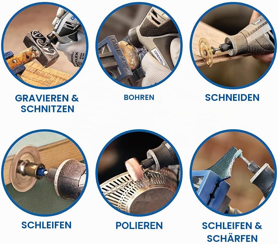 Dremel 4250 Drehwerkzeug 175W Multitool Kit mit 3 Aufsätzen 45 Zubehörteile 175W Motor mit elektroni