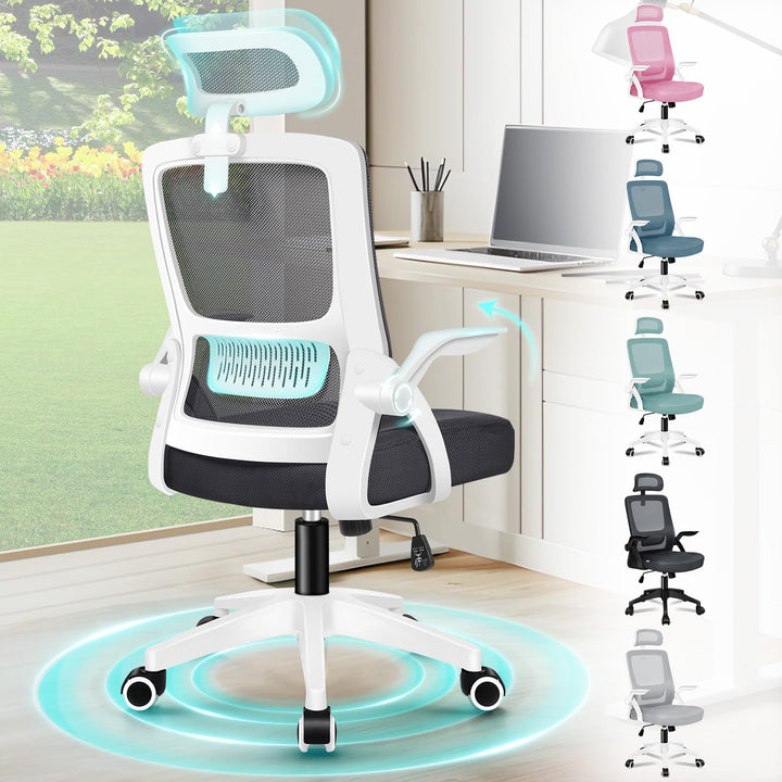 ALFORDSON Ergonomischer Büro-Schreibtischstuhl, Computerstuhl mit dynamischer Lordosenstütze, neigba