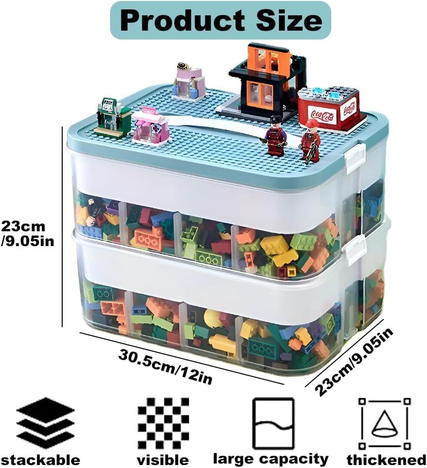 Aufbewahrungsbox für Lego Bausteine,Kisten Spielzeug Aufbewahrung mit Deckel,Sortierboxen Kleinteile