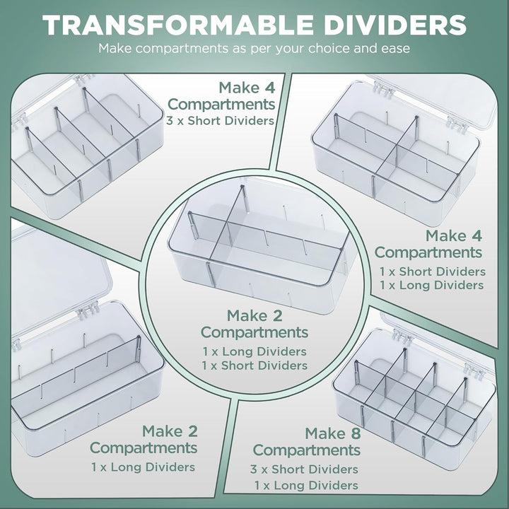 KICHLY Teebeutel Organizer 3er Pack - stapelbar Teebeutel Lagerung Veranstalter mit klaren Deckel Te