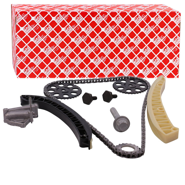 febi bilstein 30607 Steuerkettensatz für Nockenwelle, mit Gleitschienen und Kettenspanner , 1 Stück
