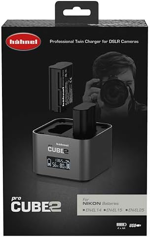 Hähnel ProCube 2 Doppel-Ladegerät für Nikon EN-EL14 (EN-EL14a) / EN-EL15 / EN-EL25, für Nikon