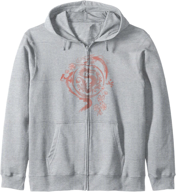 Disney Mulan Mushu Watercolor Floral Kapuzenjacke