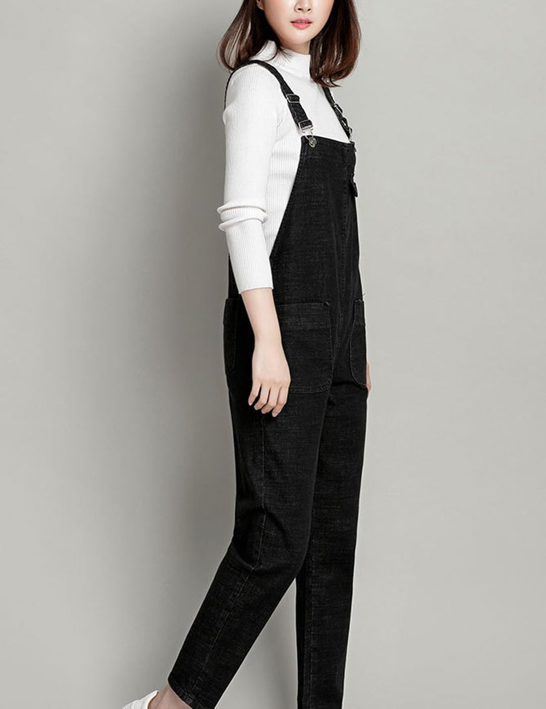 Vanchenl Damen Casual Loose Denim Latzhose Bib Verstellbare Jean Overalls Romper Jumpsuit Harem Hose