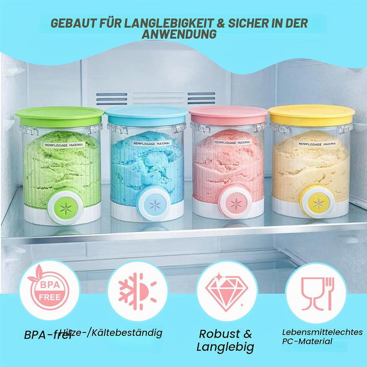 4 Stück für Ninja Swirl Creami Behälter, Eisbehälter für Speiseeis, mit Ersatz für Ninja Creami Delu