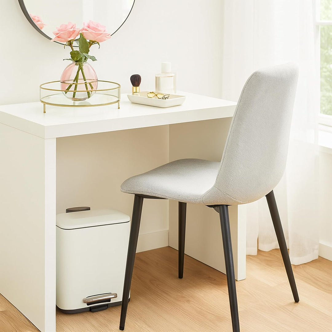 Relaxdays Mülleimer Bad, 5 l, Kosmetikeimer mit Soft-Close, in Matter Optik, entnehmbarer Inneneimer