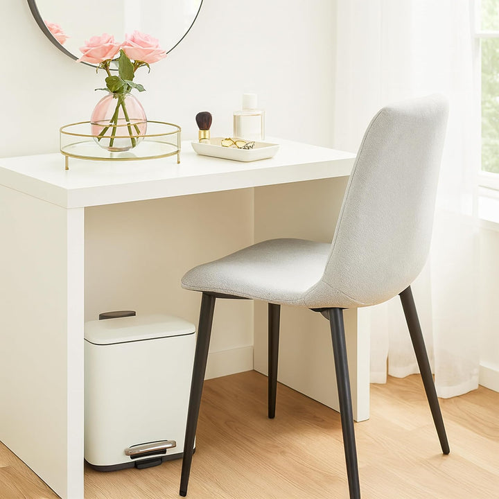 Relaxdays Mülleimer Bad, 5 l, Kosmetikeimer mit Soft-Close, in Matter Optik, entnehmbarer Inneneimer