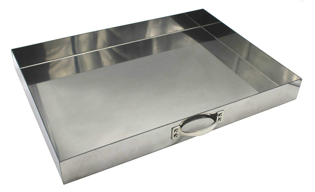 massiver Edelstahl Aschekasten 55 x 40 cm/kein Kohlekasten ! für z. Bsp. Grillkamin (60x40cm) Grill