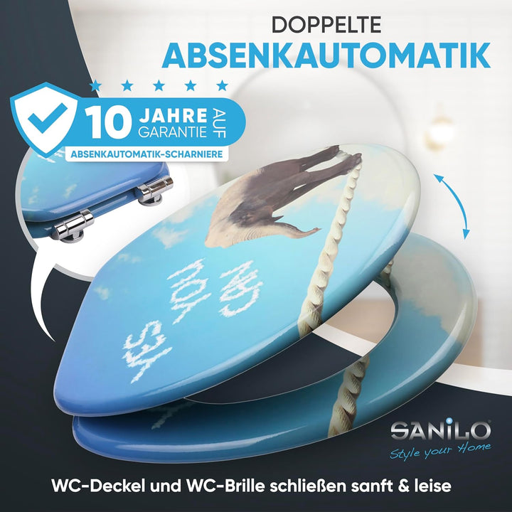 Sanilo WC Sitz mit Absenkautomatik, viele neue Toilettendeckel zur Auswahl, hochwertige Oberfläche,